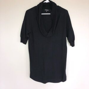 Express Black Cowl Neck Cozy Tunic Sweater Top S